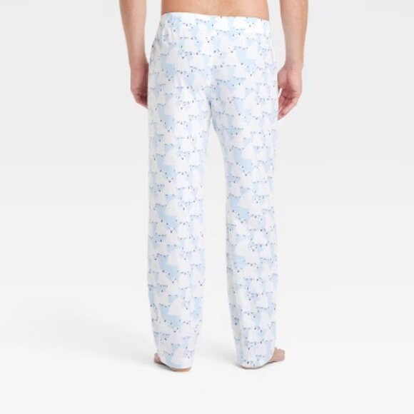 Men's Polar Bear Print Microfleece Holiday Matching Family Pajama Pants Medium - Picture 2 of 5